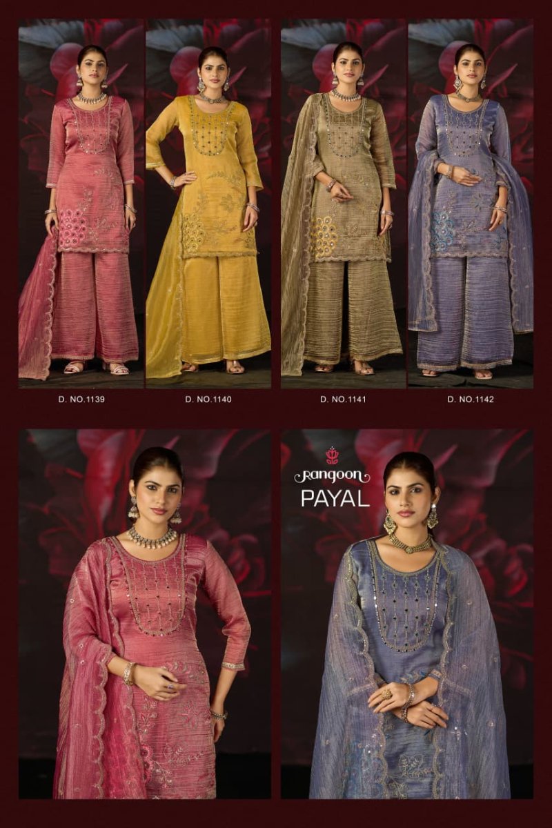 Payal By Rangoon Salsa Kurti With Bottom Dupatta
